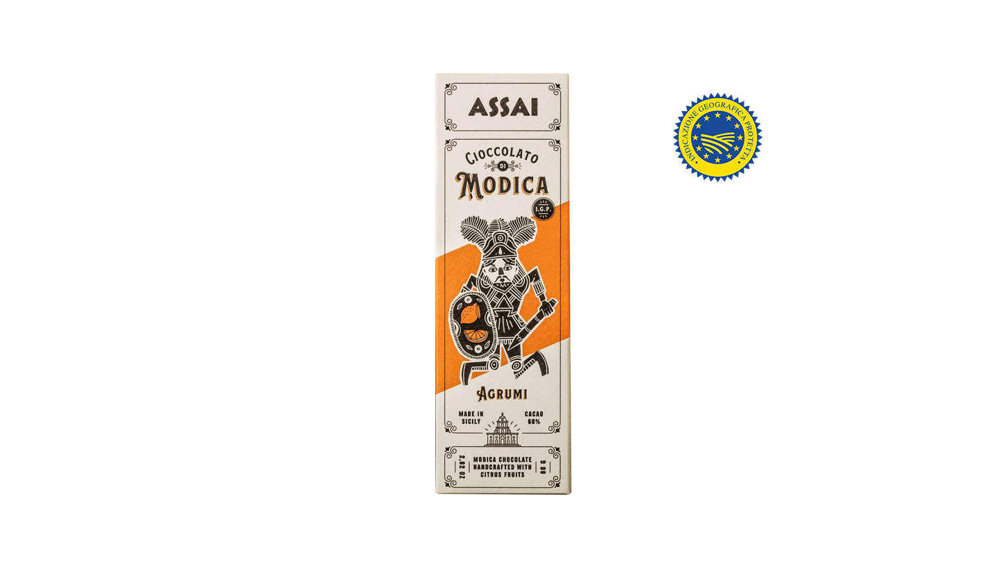 Czekolada z Modica IGP 60% ze skórką pomarańczową